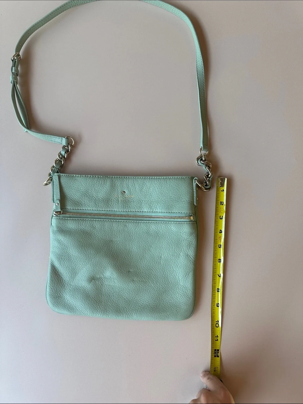 kate spade Mint Green Pebbled Leather Crossbody Bag